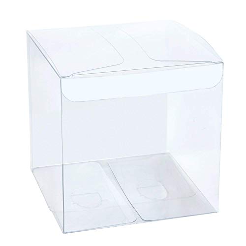 LaRibbons 30Pcs PET Clear Box, Transparent Gift Boxes, 4
