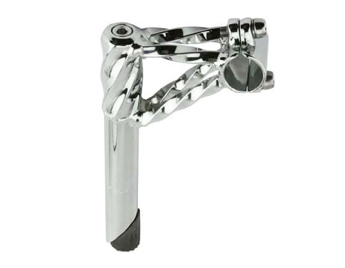 Alta Bicycle Double Twisted Lowrider Stem 22.2mm Chrome.