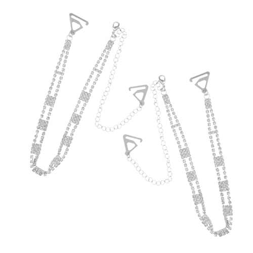 SHERCHPRY Dekorativer Metallischer Mit Funkelnden Strasssteinen Verstellbar Ersatz-träger Für Trägerlose Kleider Neckholder Und Rückenfreie...