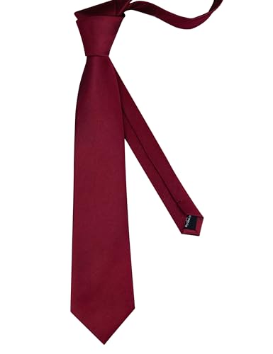 Image of GUSLESON Classic New 3.15 inch(8cm) Men's Solid Color Necktie Wedding Business Tie + Gift Box