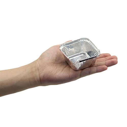 Stück Aluschalen Aluminiumschale Tropfschalen Grillschalen Grill Tropfschalen | Quadrat Backformen aus Aluminium für Cupcakes, Eiercremes, Muffins, Törtchen