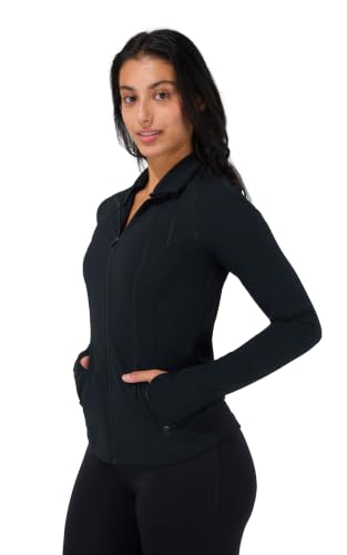 90 Degree By Reflex Full Zip Running Track Jacket Lightweight Athletic Slim Fit Jacket with Thumbholes - Image 5