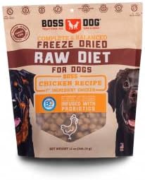 Boss Dog Brand Complete & Balanced Freeze Dried Raw Diet for Dogs Chicken Recipe, 12-oz Bag…