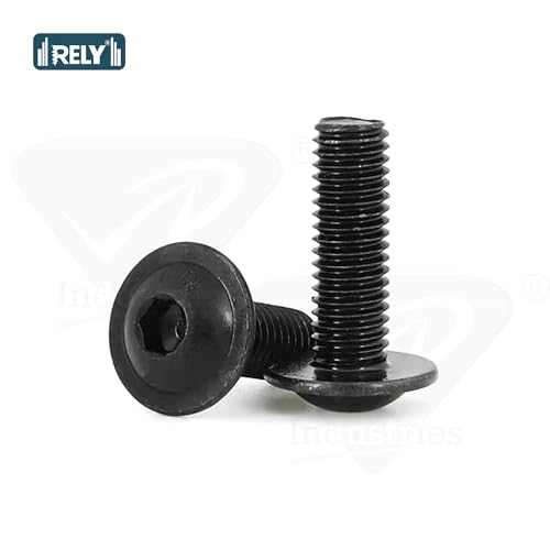 Image of Rely⇒VP INDUSTRIES (Pcs-25) M6x30mm Allen Button Flange Head Screw | Allen Button Cap washer Head Screw with Allen Key 1 Pc