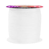 Mandala Crafts Nylon Satin Cord - 0.5mm for Jewelry and Bracelets Making - 164 Yds White Strings Rattail Chinese Knotting