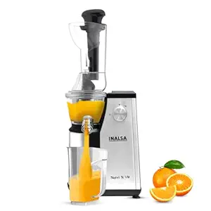 INALSA Professional Cold Press Juicer With 400 Watts Super Silent Dc Motor|82 Mm Feeding Chute|Slow Juicer With 7 Stage Spiral Auger|Whole Fruit&Vegetable Juice|Reverse Function|Bpa Free(Nutri N Vit)