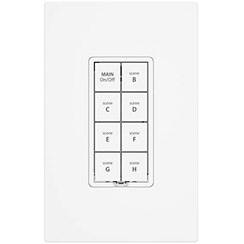 Insteon Smart 8-Button Dimmer Keypad, 600W, 2334-222 (White) - Control 8 Different Devices or Sets of Devices - Requires Insteon Hub for Voice Control with Amazon Alexa and Google Assistant