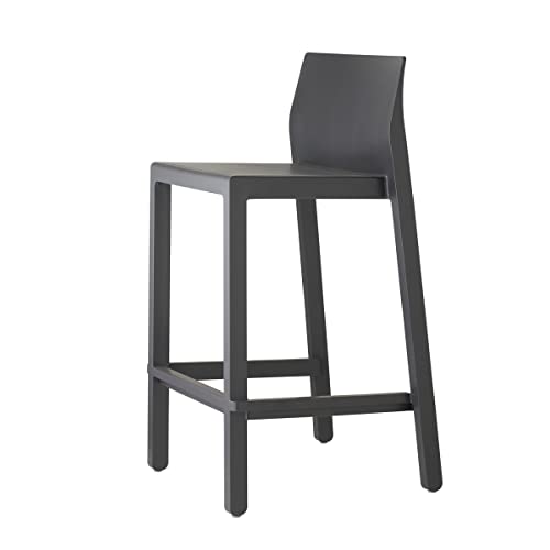 SGABELLO KATE ART. 2346 IN TECNOPOLIMERO VARI COLORI PER CUCINA ALTEZZA 65 CM VARI COLORI SET DA 2PZ (ANTRACITE)