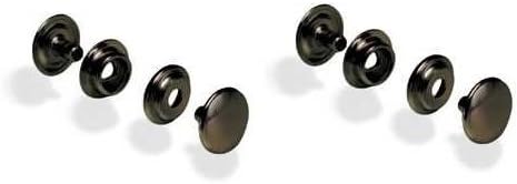 Tandy Leather Line 24 Gunmetal Black Plated Steel Snaps 1263-03 -- TWO 10 Packs