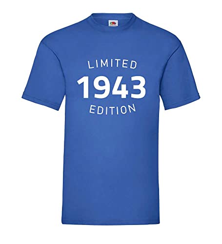 T-shirt pour homme 1943 Limited Edition bleu roi grande taille XXXL