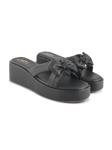 Image of JM LOOKS Women's Open Toe Platform Wedge Sandals | Fashionable with Unique Upper Detail