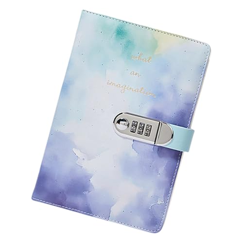 Carnet verrouillable en cuir 145x215 mm avec code secret pour adultes et enfants