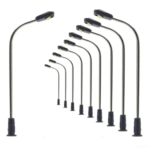 Luci stradali a LED bianco calde: progettate specificamente per la realizzazione di modelli in N e calibro, questi lampioni a LED da 42 mm emettono una luce bianca calda che aggiunge un tocco realistico alla tua ferrovia o al layout dell'edificio.