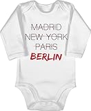 Shirtracer Baby Body langarm Mädchen Junge   Fahnen und Flaggen   Weltstadt Berlin   6/12 Monate   Weiß   stadt babybody country städte