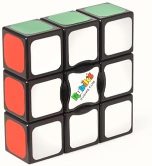 Rubik’s Cube, Edge, 3x3x1 Cube for Beginners, Single Layer Puzzle Problem-Solving STEM Toy, Problem-Solving Brain Teaser, Classic Color-Matching Puzzle, Fidget Toy for Ages 8 & Up