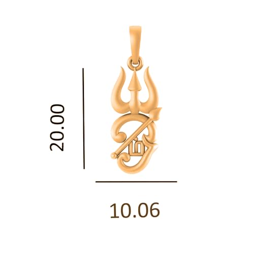 22Kt Gold Plated Spiritual Tamil Om 92.5% Purity Chain_Eu15644