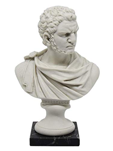 Busto estatua Design Caracalla Emperador Romano - Reproducción Busto, Escultura Mármol y Resina, 15 cm, 350 gr - Artesanía Toscano Design Pintura a mano - Idea regalo casa Cover