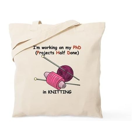 CafePress Knitting (Projects Half Done) Tote Bag Natural Canvas Tote Bag, Cloth Shopping Bag Cover