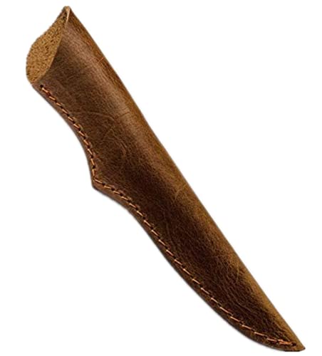 Aibote Leather Knife Sheath Chef Fruit Kitchen Knives Cover Holder With Belt Loop Holster Sheaths Scabbard Pouch Bag (B)