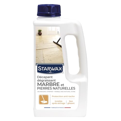 STARWAX - Décapant Dégraissant Marbre et Pierres Naturelles - Dégraisse et Elimine les Salissures et Anciens Produits - Optimise la Brillance - Sans...