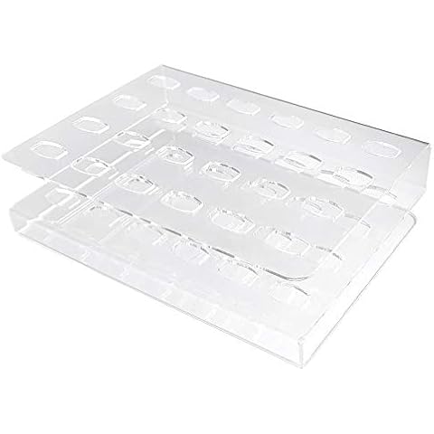 Glass Nail File Manicure Set Display Stand - Fits 24 Glass Nail Files in Cases - Bona Fide Beauty Genuine Czech Glass Cover