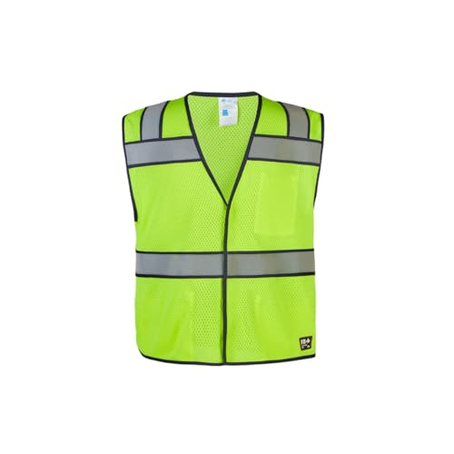 2W International FR M902C-2 M Class 2 Flame Resistant Mesh Safety Vest Lime - Medium