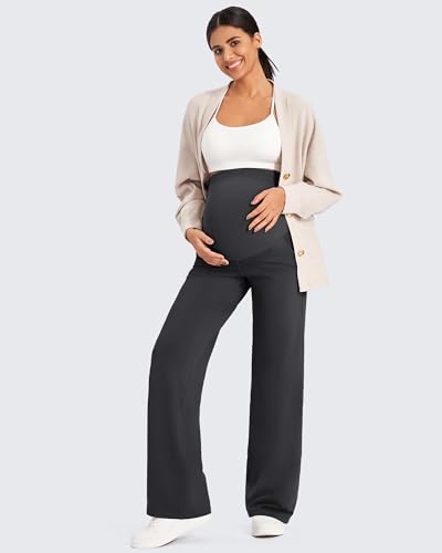 G4Free Pregnancy Pants for Women Maternity Fleece Pants,Black,XXL,Regular - image 7