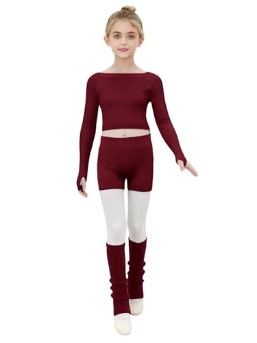 Justaucorps fille anti-irritation manches longues avec short pour la gym
