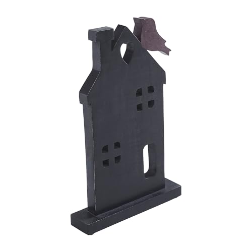 VHC-Brands-Spring-in-Bloom-Wooden-Prim-House-wBird-On-Roof-14x9x2 VHC Brands Spring in Bloom Wooden Prim House wBird On Roof 14x9x2