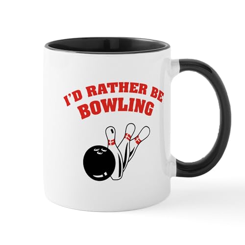 CafePress I'd Rather Be Bowling Mug 11 oz (325 ml) Ceramic Coffee Mug