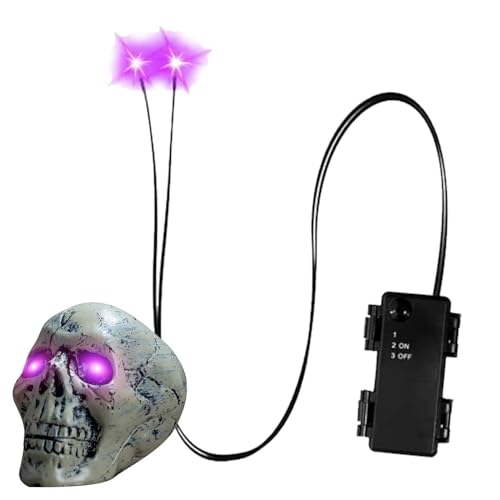 Generico Occhi Luminosi Halloween,Versatile Occhii Accendi Gli Per Teschio,Oggetti Di Scena A LED Addobbi E Decorazioni Per Ricorrenze Per Scheletro Interni Tomba,Crea un'atmosfera spaventosa