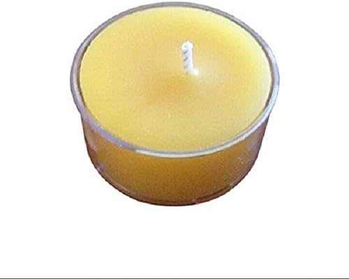 Pure Raw Natural Organic Golden Yellow Beeswax Tea Lights 50 Pack Candles