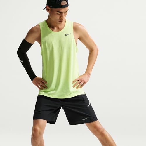 Image of Nike Mens Miler Dri Fit Brief Lined Running Shorts