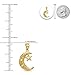 Gold Moon and Star Charm - 10 Karat Solid Gold - Moon Pendant - Celestial Jewelry (Style 2)
