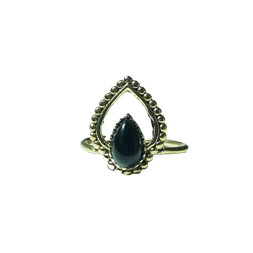Bague tourmaline noire ajustable, oubliez les erreurs de taille de doigt