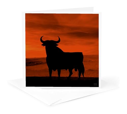 Cartes de vœux Taureau Osborne illustration artistique monument espagnol - 5