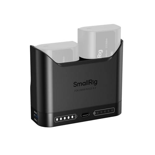 SMALLRIG Cargador Dual DMW BLK22 para Panasonic, Carga Rápida 2h con USB C 22.5W, Compatible con Lumix GH5/GH5II/GH6/GH7/S5/S5II/S5IIX/S9/G9II   5492