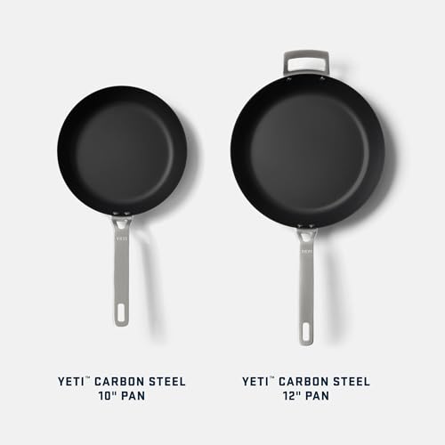 Image of YETI Carbon Steel Skillet 12 inch - Pre-Seasoned Nonstick, Rust-Resistant, Use on Stovetop, Oven, Grill, or Campfire