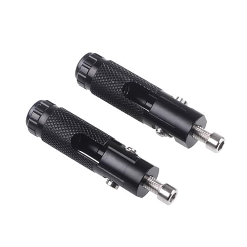 Repose pieds moto pliants M8 universels en noir pour passager arrière