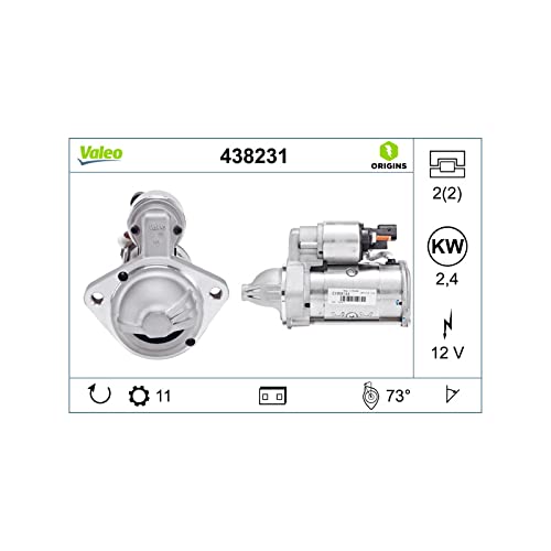 Démarreur VALEO 438231 de rechange 12V 11 dents pour rotation horaire