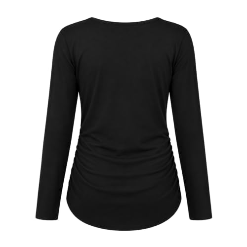 Women Halloween Skeleton Maternity Shirt Long Sleeve Graphic Pregnancy Tops - image 5