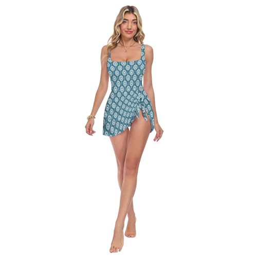 Maillot de bain une pièce pour femme style robe moderne à imprimé pissenlit