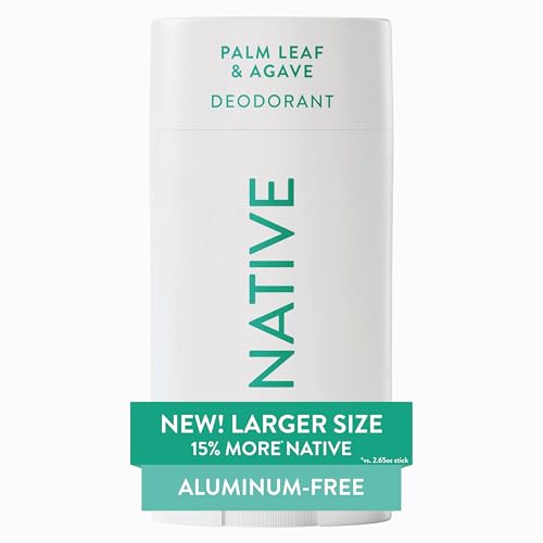 Image of Native Aluminum Free Deodorant, Palm Leaf & Agave, Large Size Stick, 72 Hour Odor Control, for Women & Men, Contains Naturally Derived Ingredients, 3.1 oz