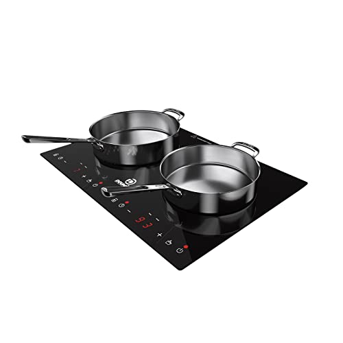 Doumigo Induction Cooktop, 120V 2 Burners Electric Stove with Smooth