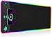 GIM Wireless Charging RGB Gaming Mouse Pad 15W, LED Mouse Mat 800x300x4MM, 10 Light Modes Extra Large Mousepad Non-Slip Rubber Base Computer Keyboard Mat for Gaming, MacBook, PC, Laptop, Desk