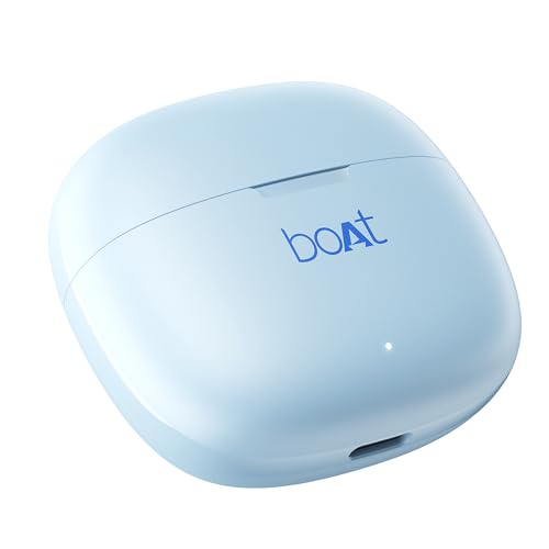 Image of Boat Airdopes 213, 50H Battery, ENx Tech, Beast Mode, ASAP Charge, Bluetooth Earbuds, TWS Ear Buds Wireless Earphones with mic (Berry Blue)