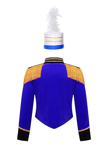 Kids Girls Circus Ringmaster Jacket Velvet Tassels Long Sleeve Coat Marching Band Drummer Uniform Outfit2
