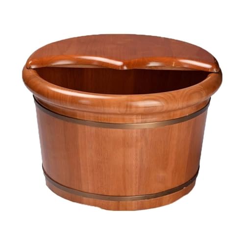 Baño de pies de madera artesanal con tapa