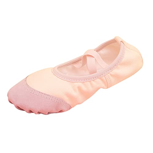 Ballet Shoes for Girls Toddler Ballet Slippers Soft Leather Boys Dance Shoes Dance Shoe Canvas Split (A, 9 Toddler)