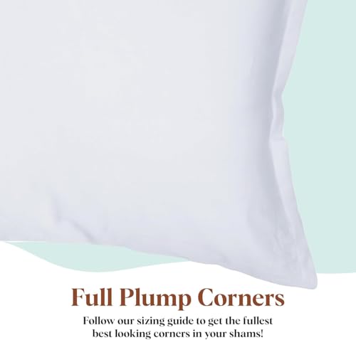 Image of Pillowflex Synthetic Down Pillow Insert 21x27 in - Karate Chop Pillow | Set of 2 - Large Rectangle Sham Forms, Plush Polyester Cotton Blend, Cloud-Like Comfort, Clump-Resistant Fill, Smooth Finish